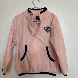 Harley Davidson girls half zip fleece pullover